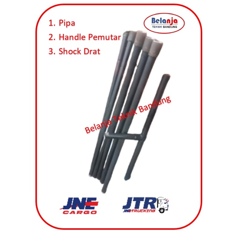 Jual Paket 1 Set Pipa dan Handle atau Pegangan Pipa Mata Bor Tanah ...