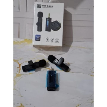 Clip On Microphone K35 Mic Clip Wireless Aux( Audio ) Mic Youtuber Blueto Model 2 Mic