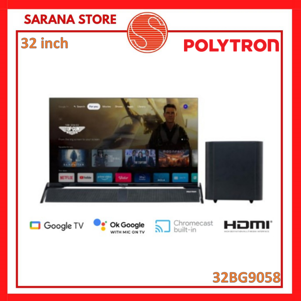 Jual POLYTRON Google TV 32 inch LED PLD 32BG9058 Smart Cinemax Free ...