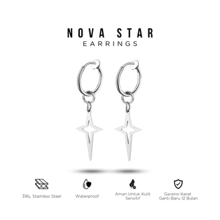 PROJECT NINETYSEVEN - NOVA STAR Earrings - Anting Jepit dan Tusuk Pria Wanita Anti Karat