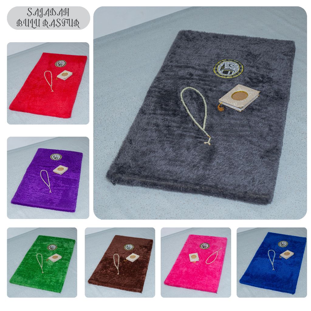 Jual [TERMURAH] Sajadah Bulu Rasfur Tebal Empuk Dan Lembut Sajadah ...