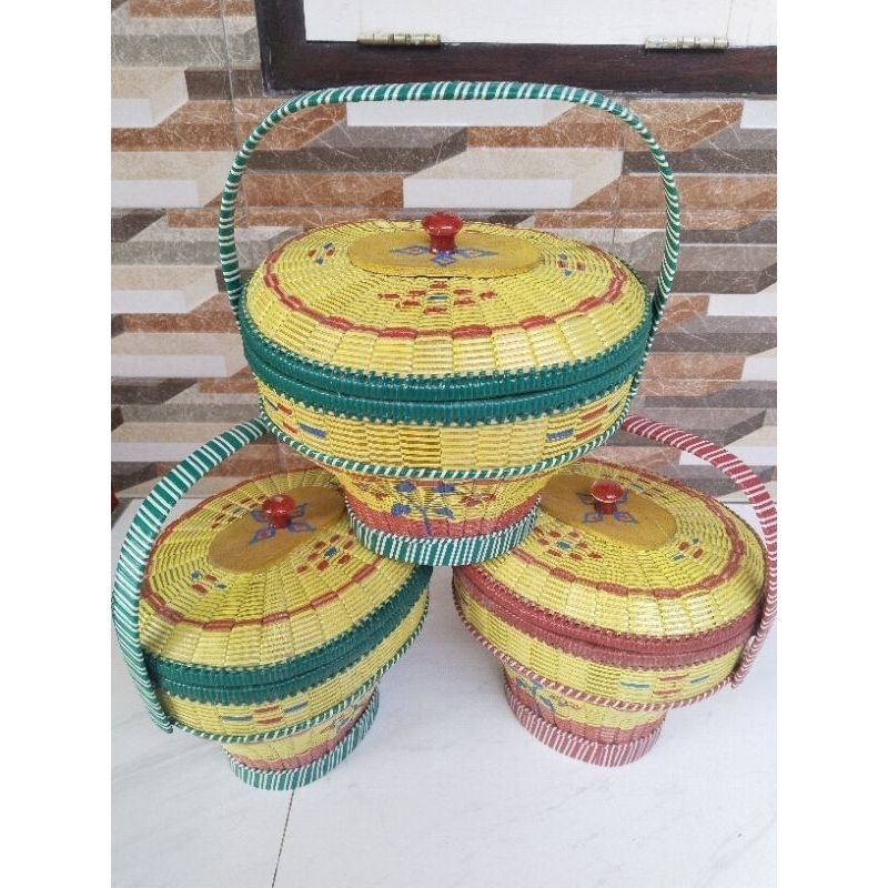 Jual Rinjing Bambu Diameter 25 cm Tas Tempat Beras Untuk Kondangan ...