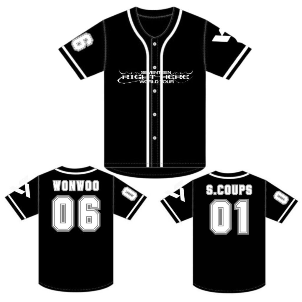Jual Baju sport baseball jersey seventeen right here world tour