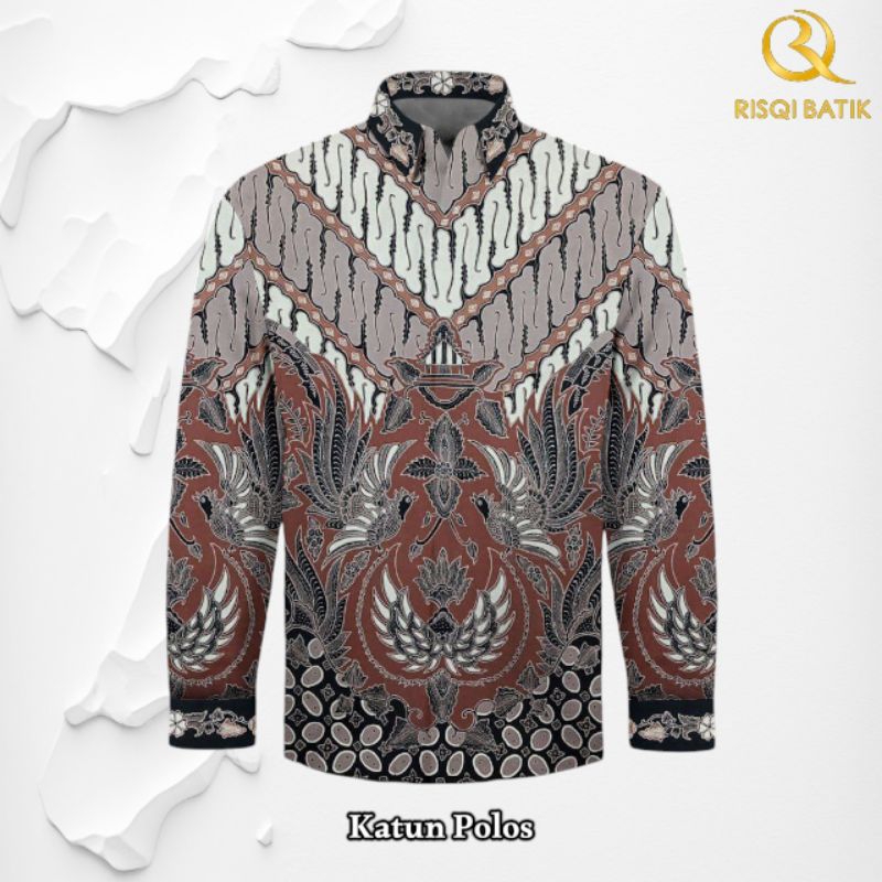 Jual Kain Batik Tulis Katun Polos Pola Kemeja Batik Pria Lengan Panjang ...