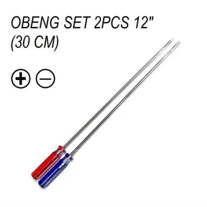 Jual 1 Set Obeng Radio 12 Inch - Obeng Mekanik Plus Minus 12 Inch ...