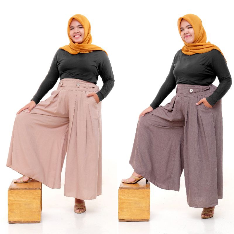 Jual Celana Kulot Rempel Jumbo XXL Wanita Katun Supernova Premium Kulot ...