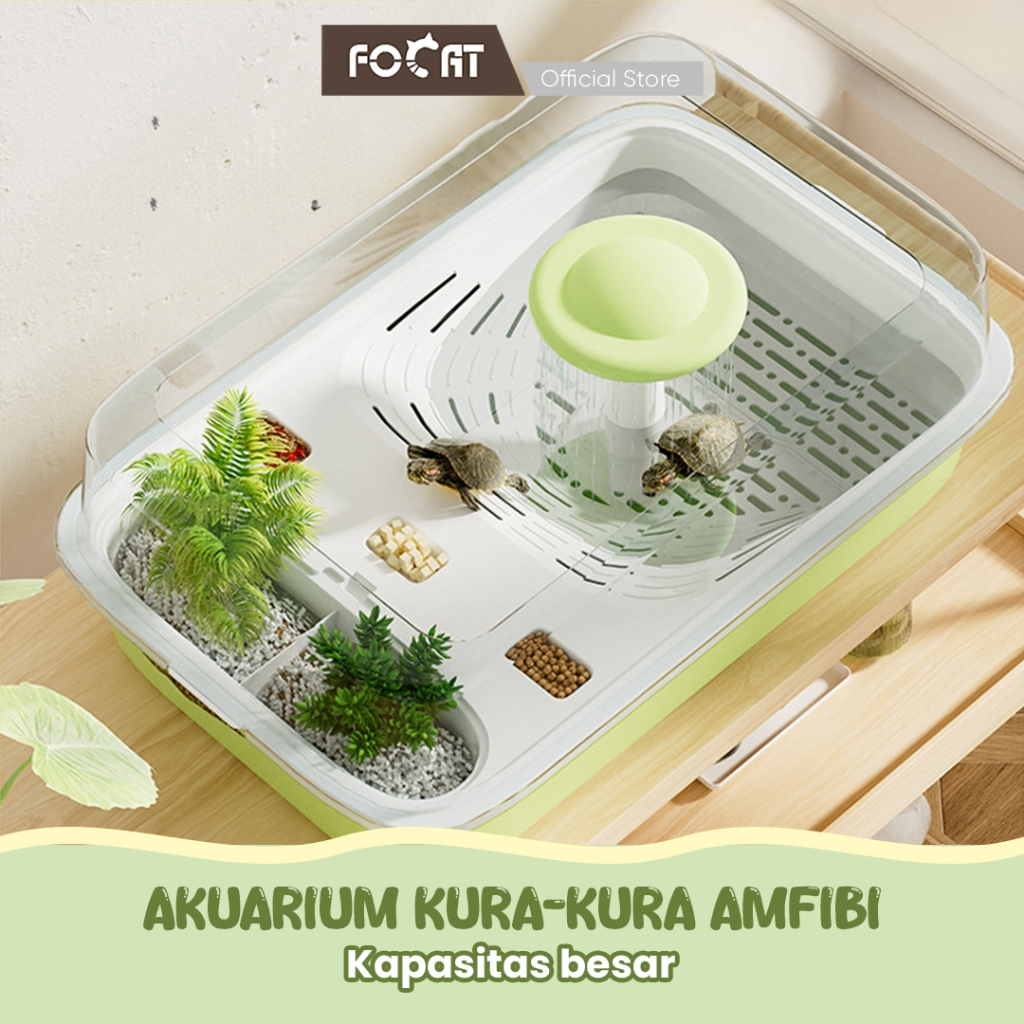 Jual FOCAT 1SET Kandang Kura-Kura Modern F32 Aquarium Kura Kura Lengkap ...