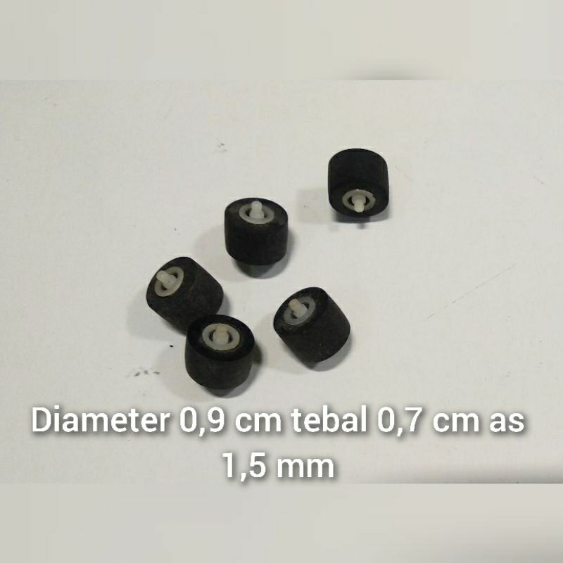 Jual Roda roll diameter 0,9 cm tebal 0,7 cm as 1,5 mm | Shopee Indonesia