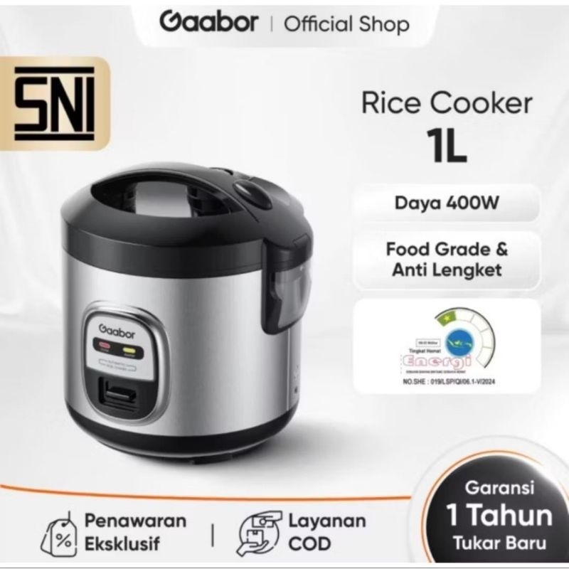 Jual Gaabor Rice Cooker Magic Com 400W 1L Serbaguna Anti Lengket ...