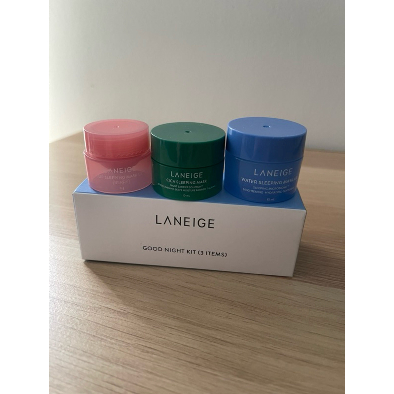 Jual LANEIGE Good Night Kit Trial Size Sleeping Mask Cica | Bouncy ...