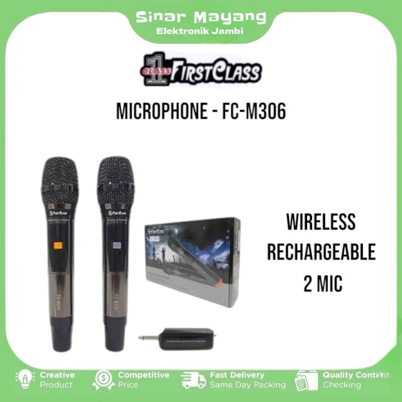 Jual Mic Wireless FIRSTCLASS FC-M306/ Mic Wireless Double FIRST CLASS ...