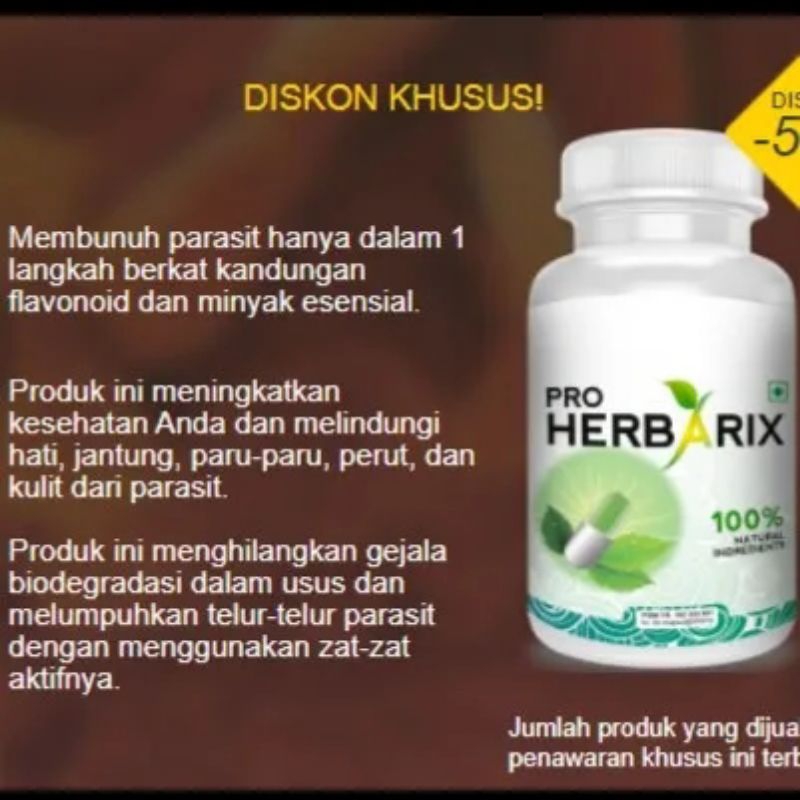Jual Obat Pembasmi Parasit Pro Herbarix PROHERBARIX Obat Penghilang ...