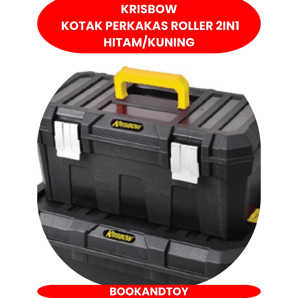 Jual Krisbow Kotak Perkakas Roller 2in1 Hitam/kuning Tool Box Tool Case ...