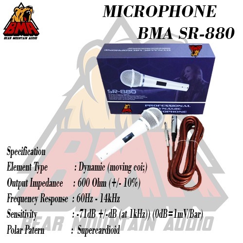 Jual Mic Vokal BMA SR 880 ORIGINAL | Shopee Indonesia