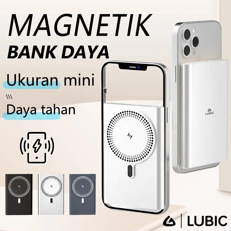 LUBIC A16 Wireless Powerbank Ultra-thin Metal Magnetic Magsafe PD20W Fast Charging 5000mAh