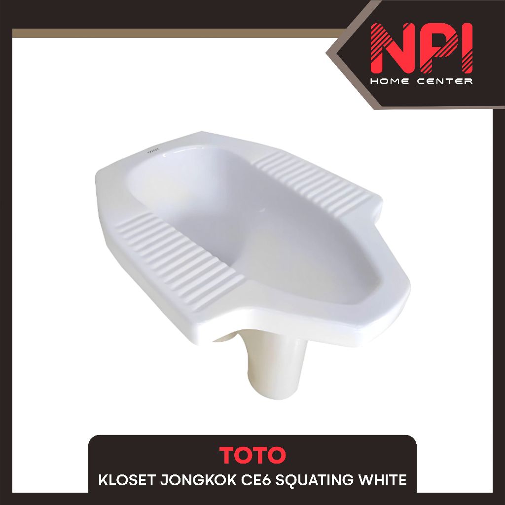 Toto - Closet / Kloset Jongkok / Toilet Squat Ce 6 / Ce6 White / Putih