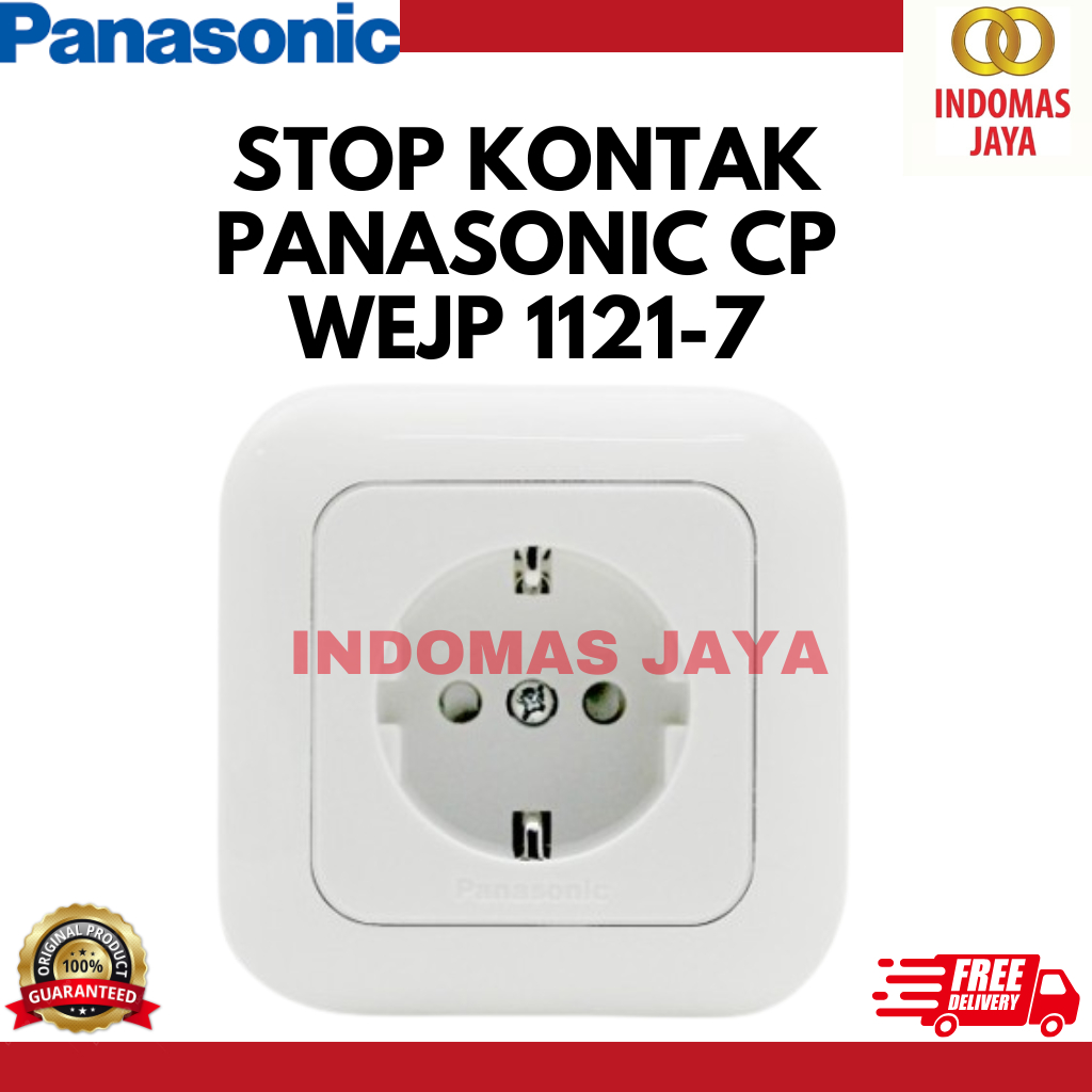 Jual PANASONIC Stop Kontak INBOW + Pengaman (CP) WEJP 1121-7 (PGMN ...