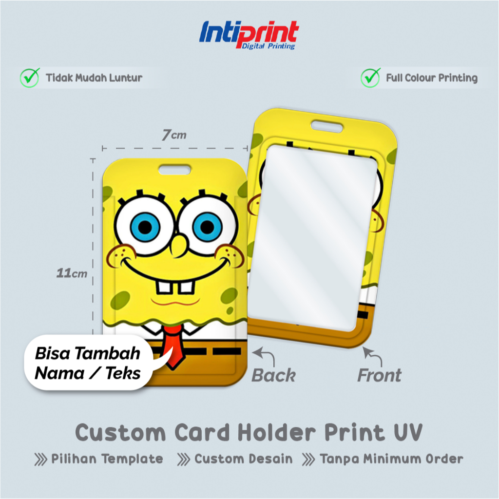 Jual Cetak Card Holder PVC Custom PRINT UV - Aesthetic Name Tag ...