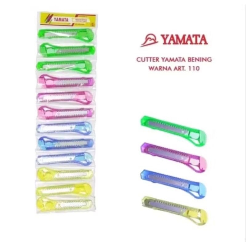 Jual (12pcs) cutter transparan/cutter besar/cutter kecil/cutter bening ...