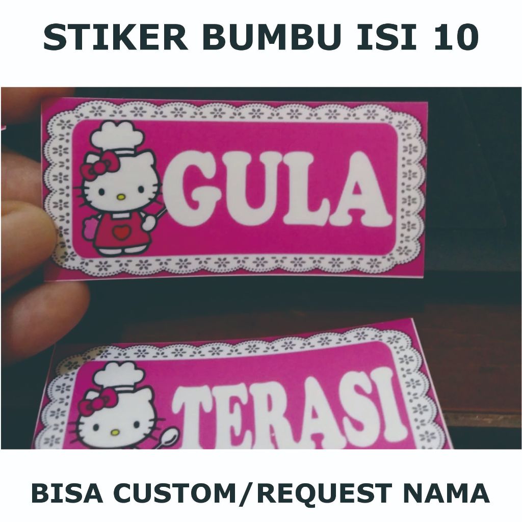 Jual kode A12-STIKER/LABEL NAMA BUMBU/SABUN/BARANG/BUKU/RASA/TEXT YANG ...
