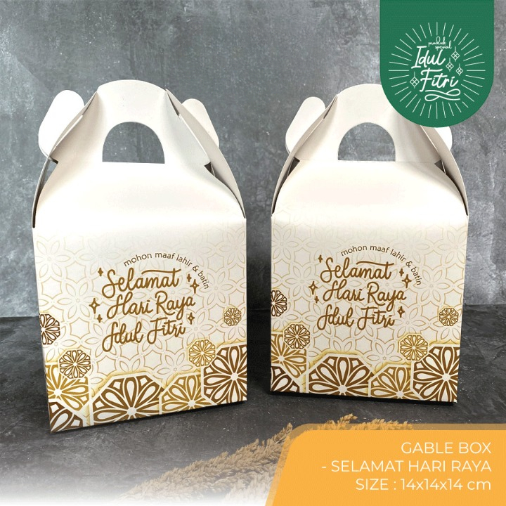 Jual 10 Pcs Gable Box Material Ivory 270gr Packaging Edisi Selamat Hari ...