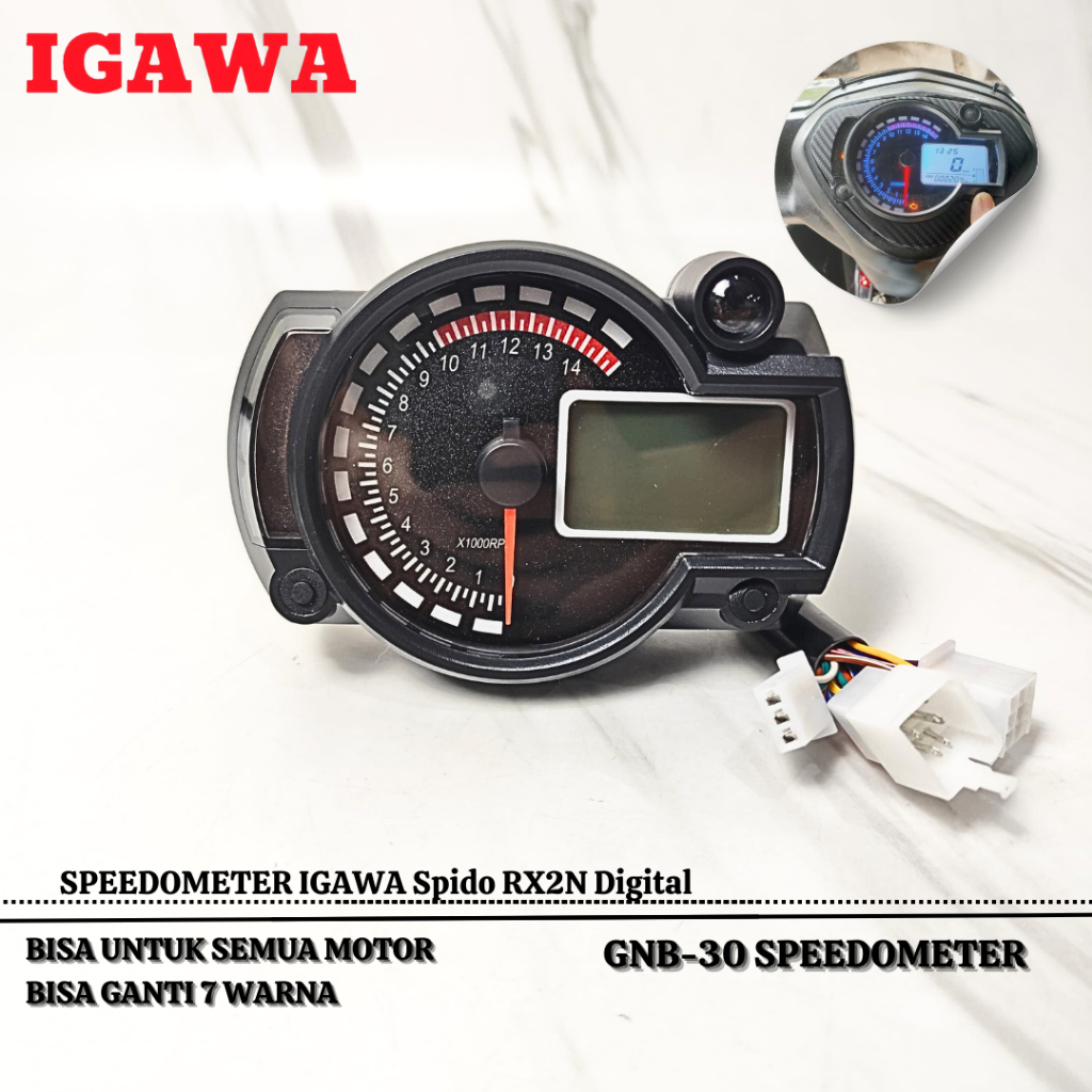Jual Speedometer Rpm Digital Koso RX2N Spidomete Universal | Shopee ...