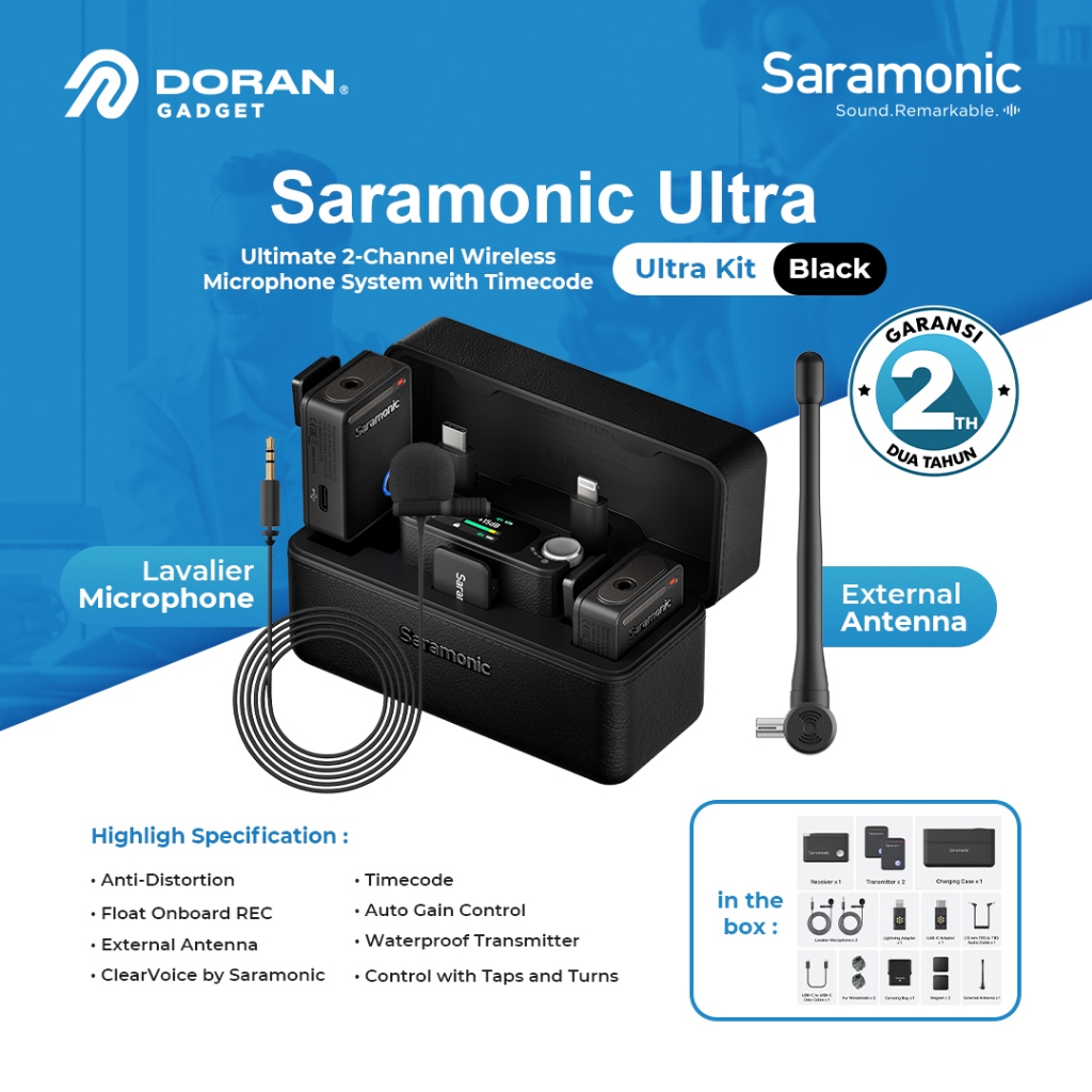 Jual Saramonic Ultra Ultimate 2-Channel Wireless Microphone System