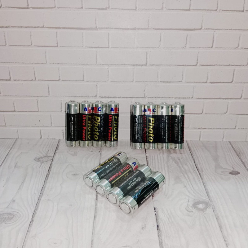 Jual BATERAI ABC HITAM AA R6P - ABC | Shopee Indonesia