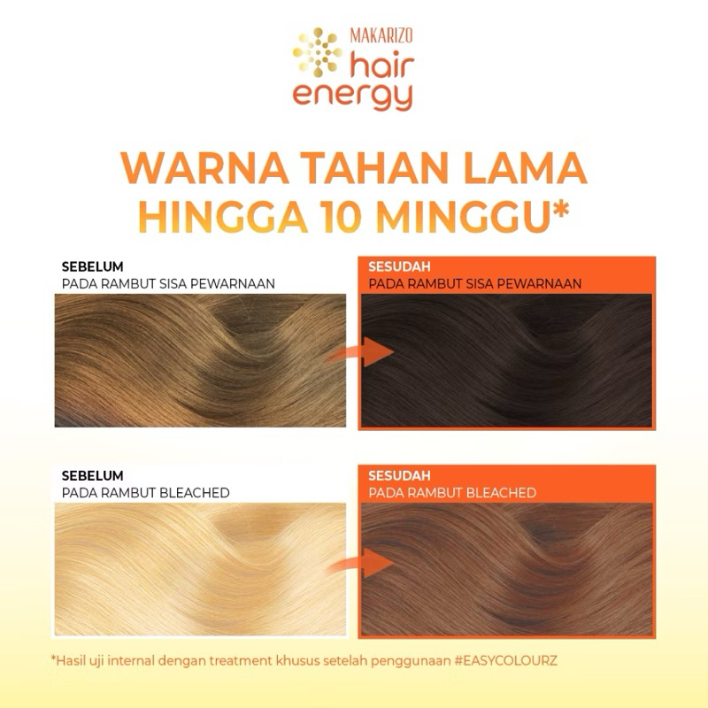 Jual [FREE SARUNG TANGAN]Semir Rambut Makarizo Hair Energy Easy Colourz ...