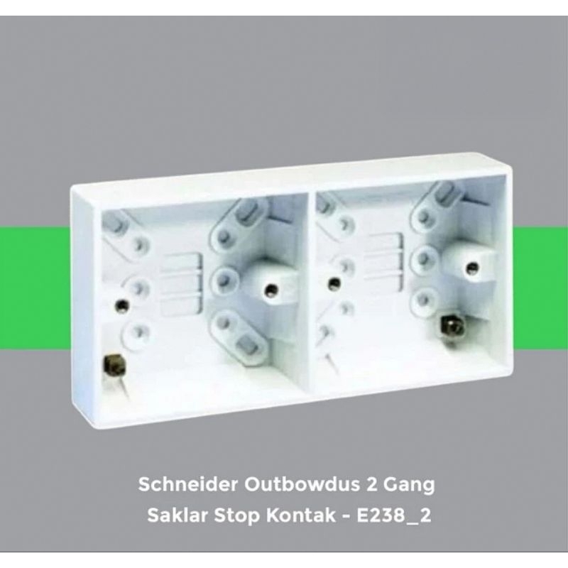 Jual Schneider Outbowdus 2 Gang Saklar Stop Kontak - E238_2 | Shopee ...