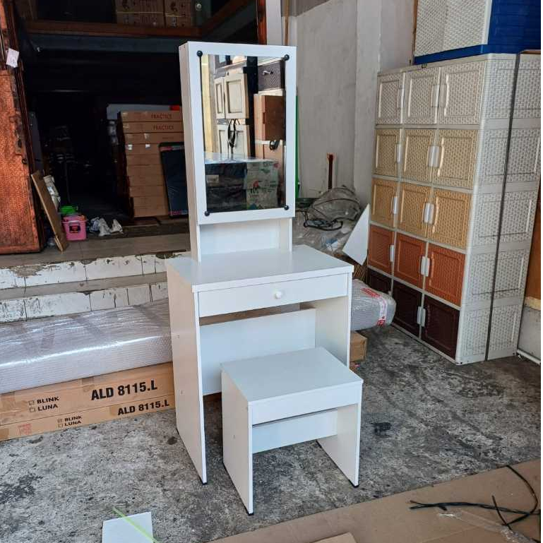 Jual MEJA RIAS CERMIN SLIDING MEJA + KURSI MINIMALIS | Shopee Indonesia