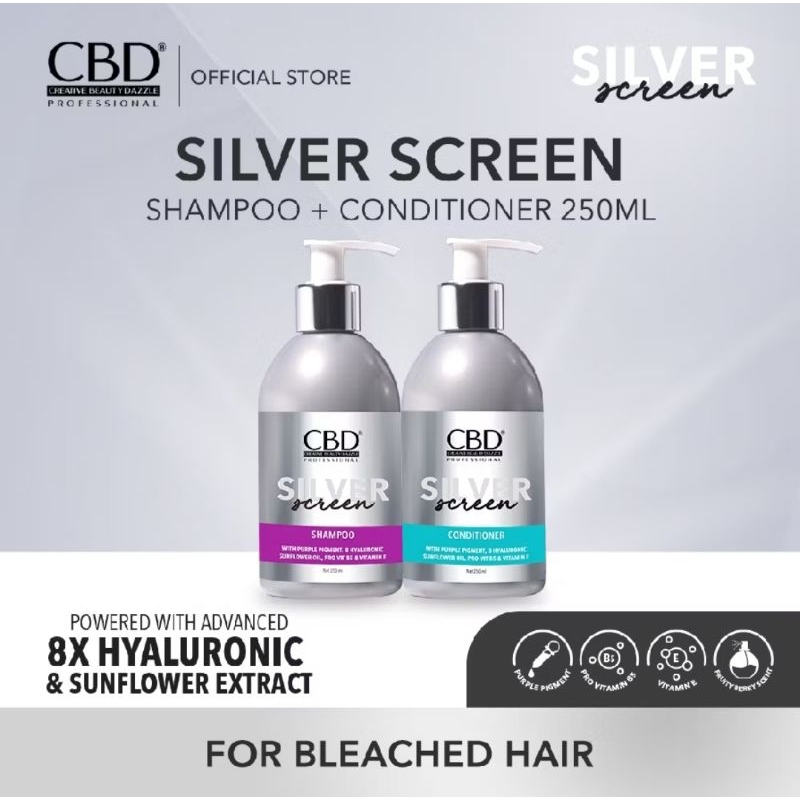 Jual CBD Silver Sunscreen Shampoo + Conditioner 250 Ml | Shopee Indonesia
