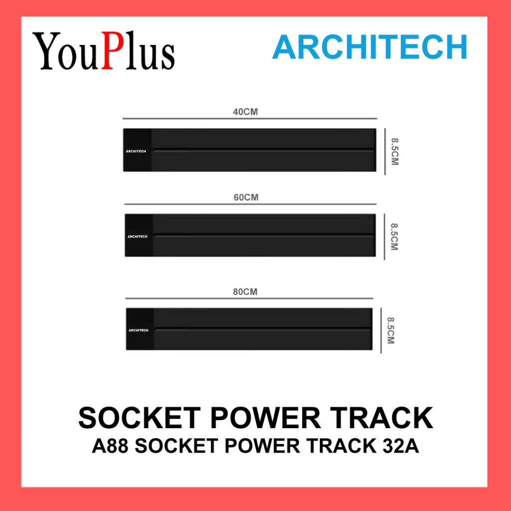 Jual YOUPLUS ARCHITECH Track Socket 40 60 DAN 80cm Stop Kontak Tanam ...