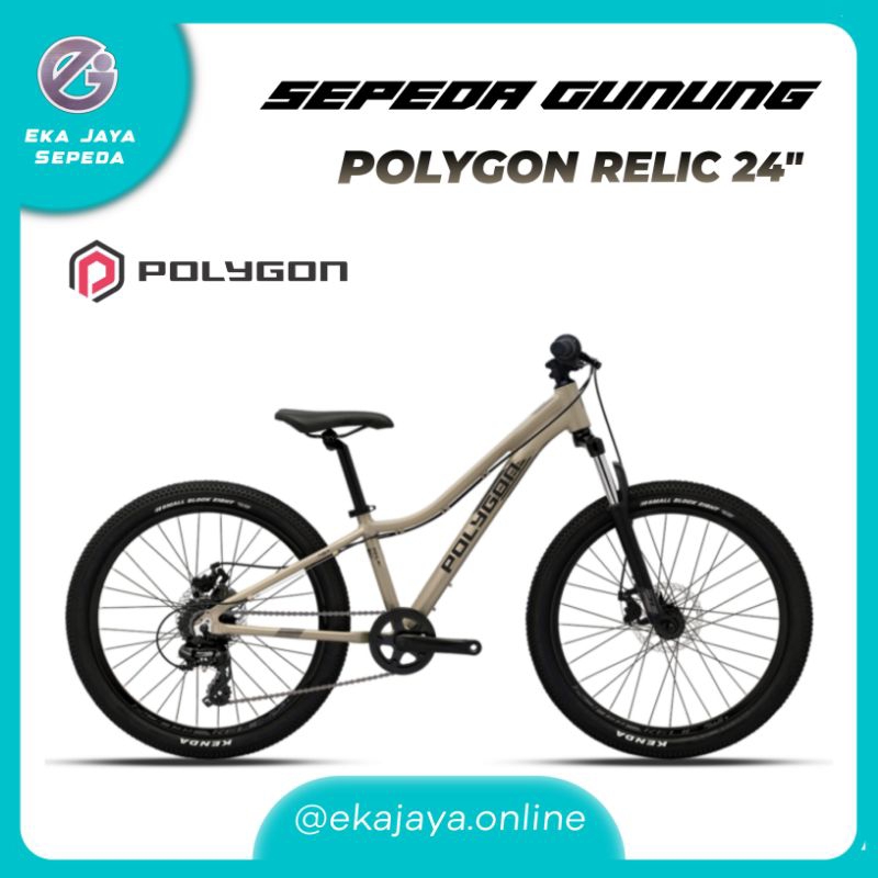 Jual Sepeda Gunung MTB 24 Inch POLYGON RELIC - Cream | Shopee Indonesia