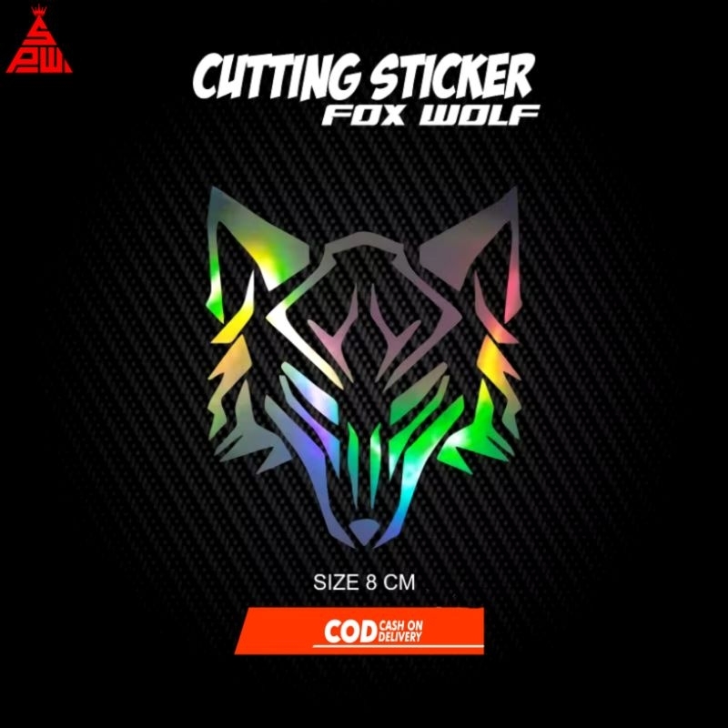 Jual Sticker fox kepala serigala cutting stiker wolf keren promo ...
