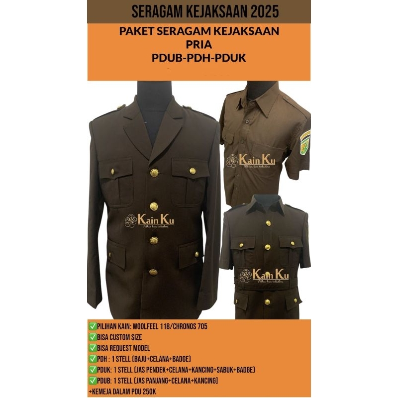 Jual Seragam Kejaksaan Paket Lengkap PDH Kejaksaan, PDUK, PDUB ...