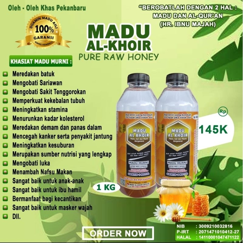 Jual MADU ALKHOIR 1KG ASLI MURNI BERGARANSI | Shopee Indonesia