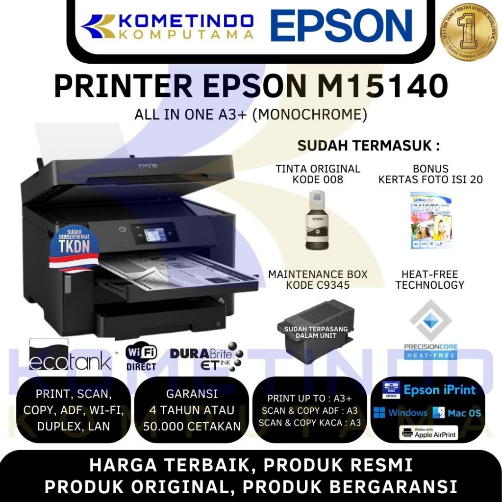 Jual TKDN M15140 (Print, Scan, Copy, LAN, Duplex, Wi-Fi Direct, ADF ...