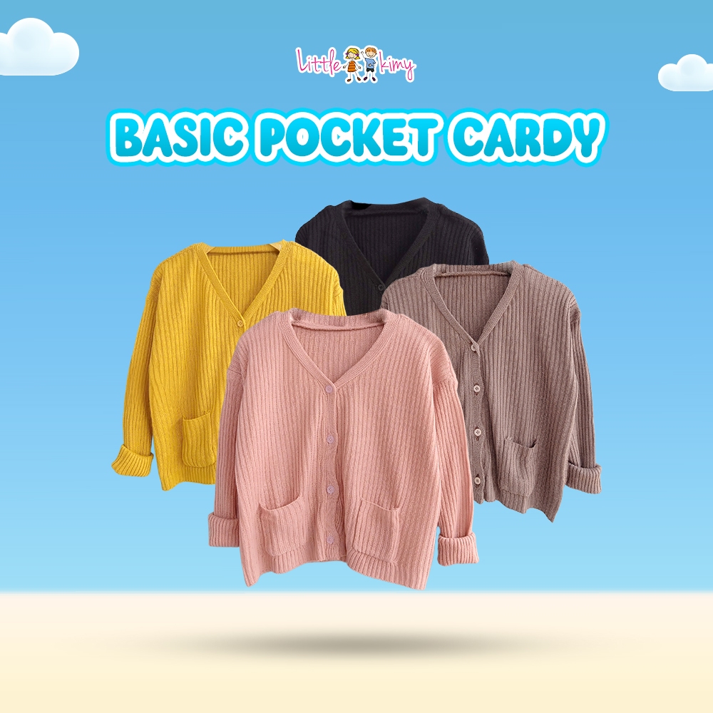 Jual LITTLEKIMY - Cardigan Anak Sweater Rajut Tebal dan Lembut Basic ...