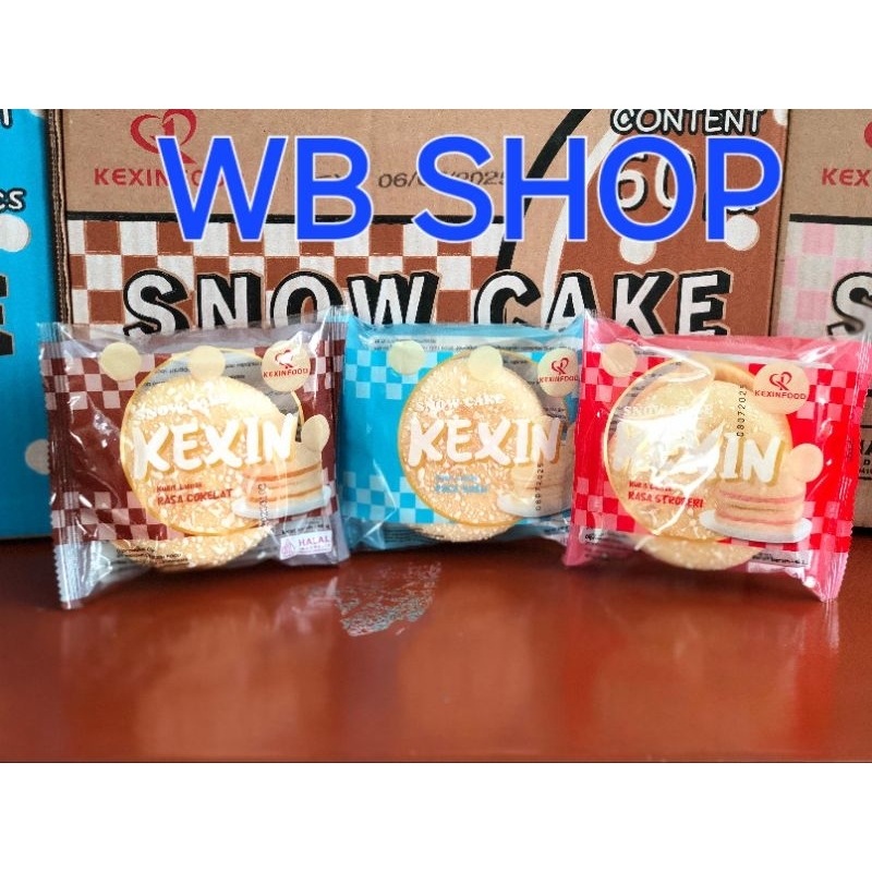 Jual KEXIN SNOW CAKE Roti Kukis lembut 1 Dus Isi 60 pcs | Shopee Indonesia