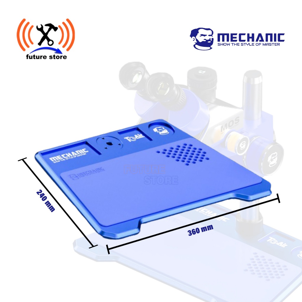Jual MECHANIC TG AIR ALUMINIUM BASE TABLE PAD MICROSCOPE & KARET ANTI ...