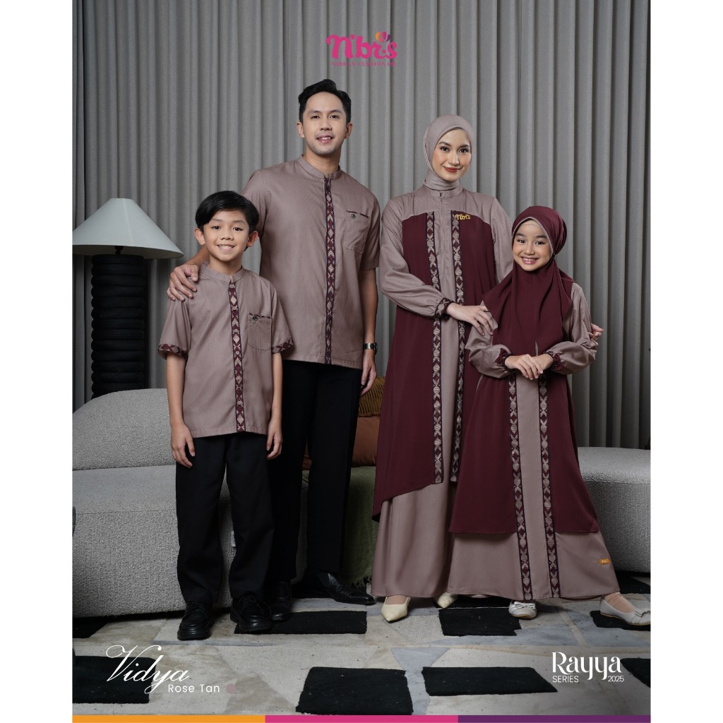 Jual TERBARU RAYYA SERIES VIDYA ROSE TAN SARIMBIT LEBARAN KELUARGA ...