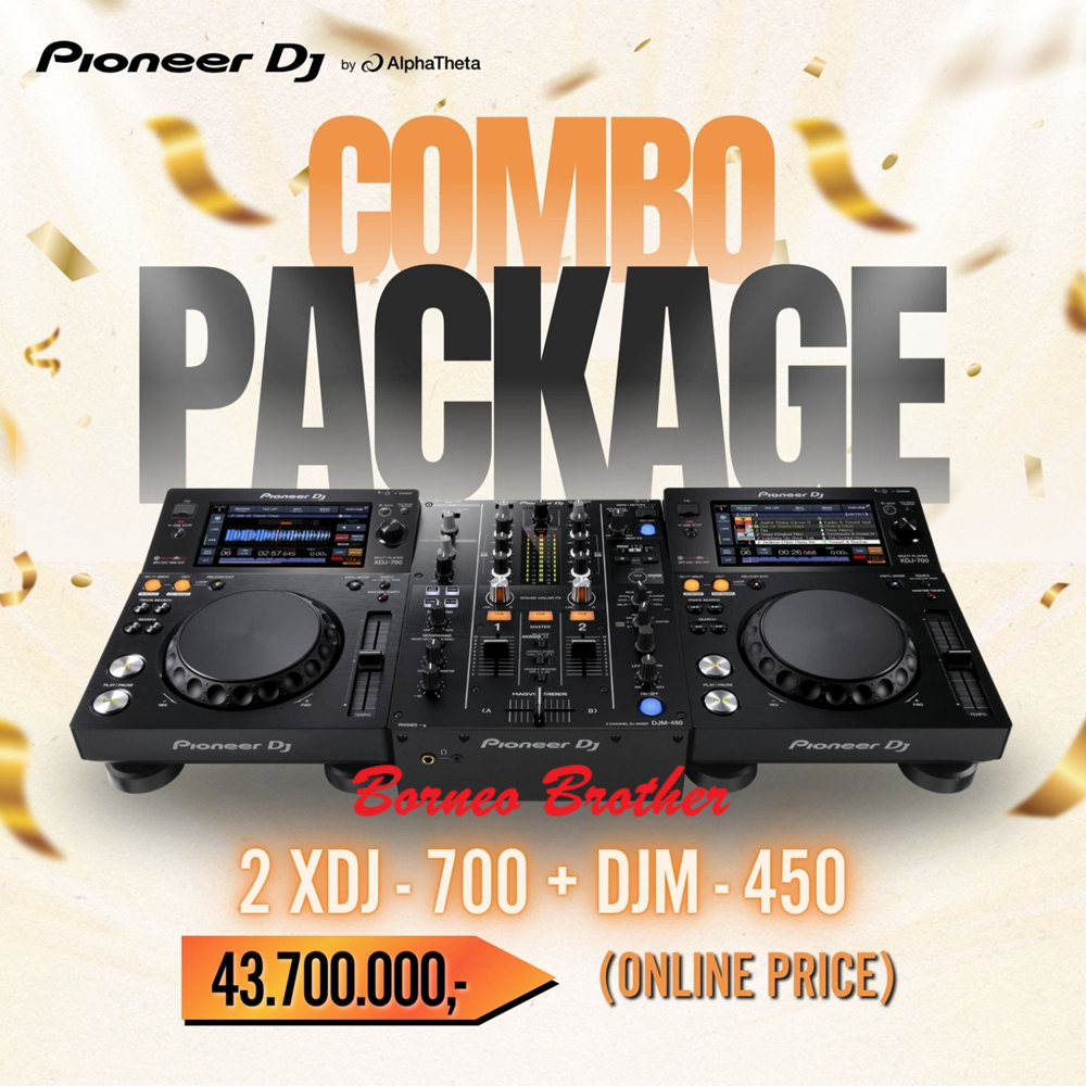 Jual Paket Kombo Pioneer Dj XDJ-700 x 2 + DJM-450 Original ( Stok