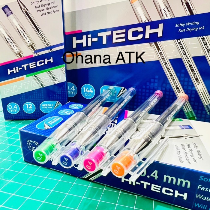 Jual ( 1 PACK ) Pulpen/Gel Pen Hi-Tech-H SAFARI SF-559BC SWEET COLOR ...