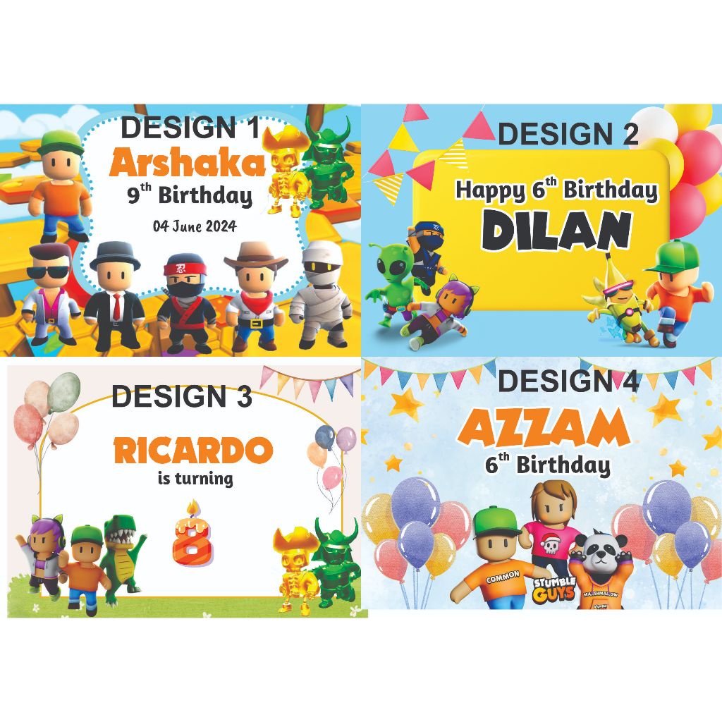 Jual STIKER LABEL GOODIE BAG BENTO MOTIF STUMBLE GUY | Shopee Indonesia