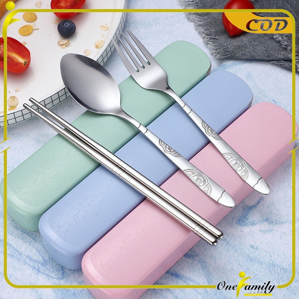 Jual Sale plus ONEC495 Sendok Set 3IN1 Stainless Steel Alat Makan ...