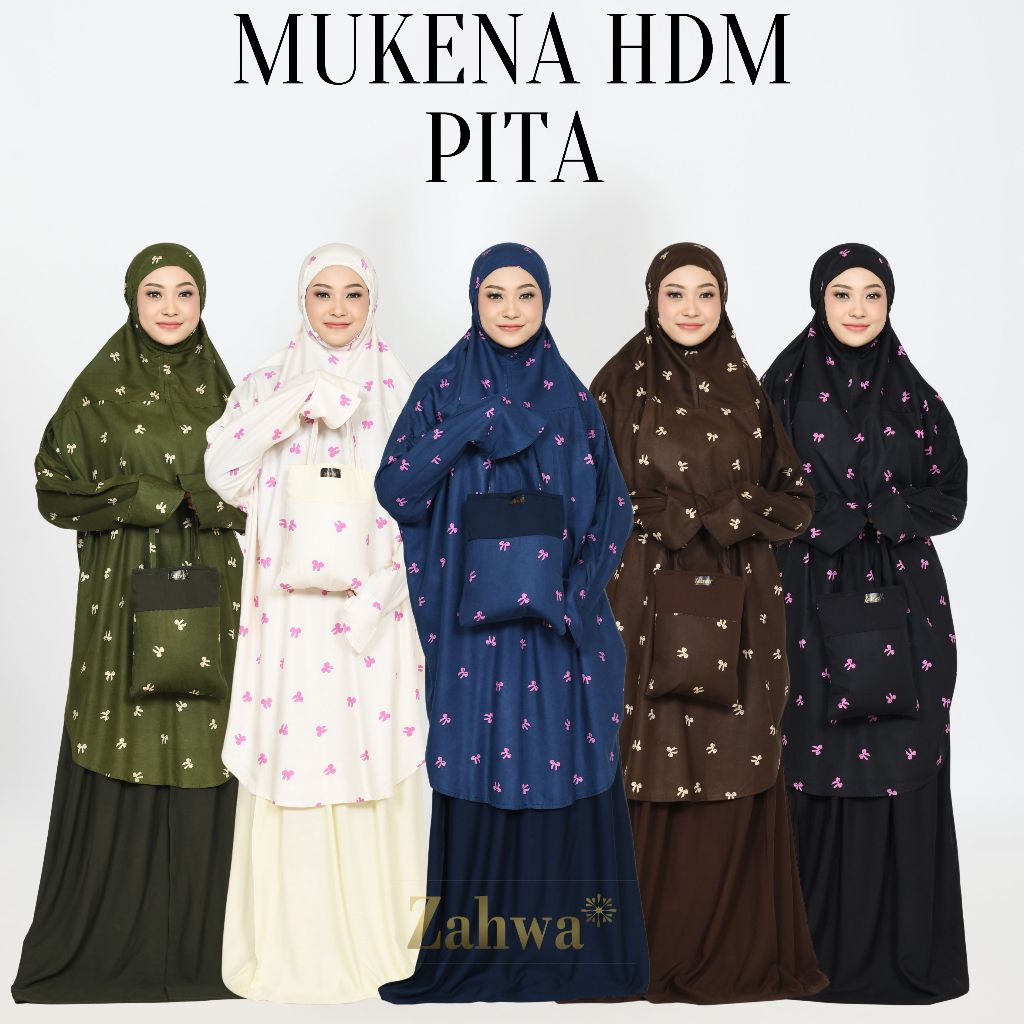 Mukena Bali HDM TULIP DAN PITA Bahan Rayon Janger