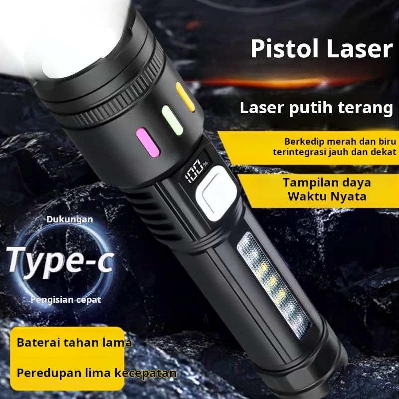 Jual 2025 Baru Rechargeable Senter LED Super Terang 10000 Lumens Jarak ...