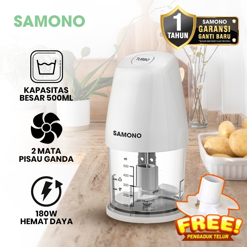 Jual SAMONO Chopper Turbo Serba Guna 180Watt Multifungsi 500ML Food ...