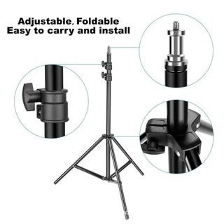 Tripod 2 1 Meter Light Stand Tripod Universal 2 Meter Multifungsi TANPA HOLDER HP